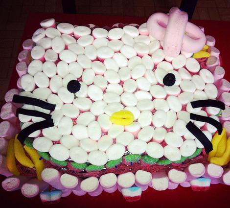 Tarta de gominolas Hello Kitty