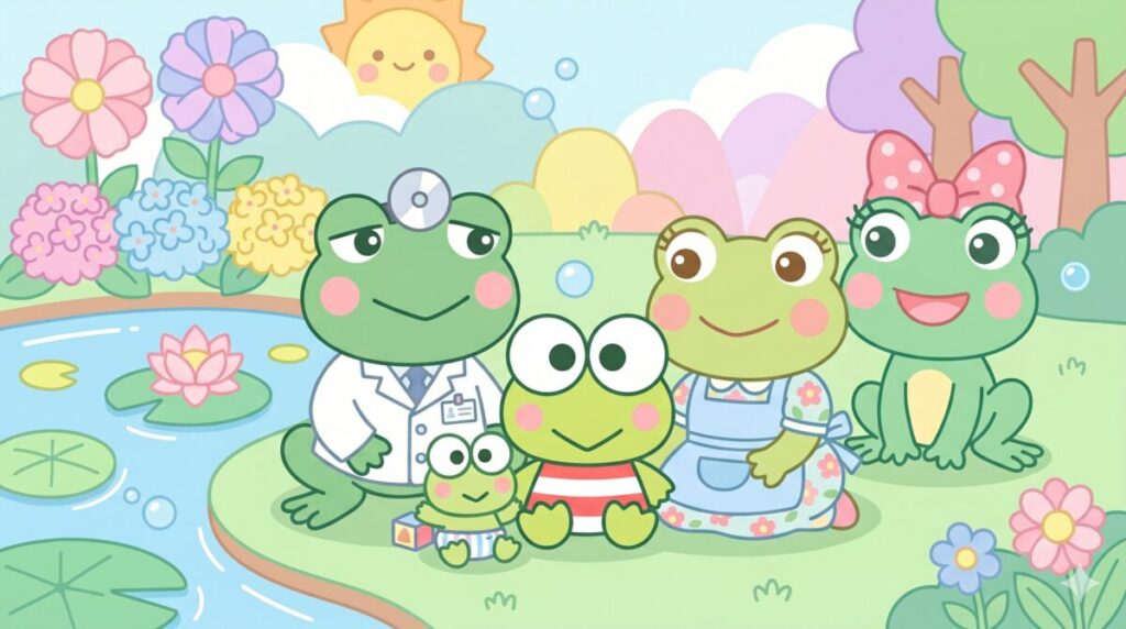 La familia de Keroppi