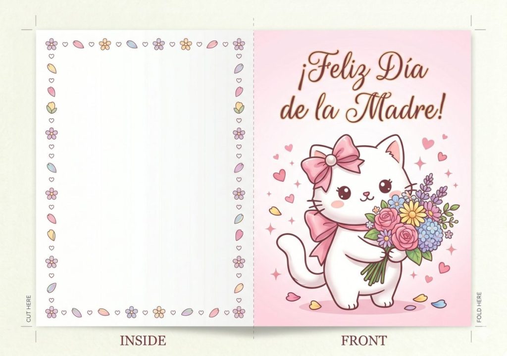 Tarjeta dia de la madre Flores